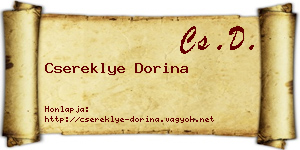 Csereklye Dorina névjegykártya