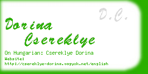 dorina csereklye business card